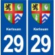 29 Kerlouan blason autocollant plaque immatriculation stickers ville