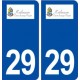 29 Kerlouan logo autocollant plaque immatriculation stickers ville