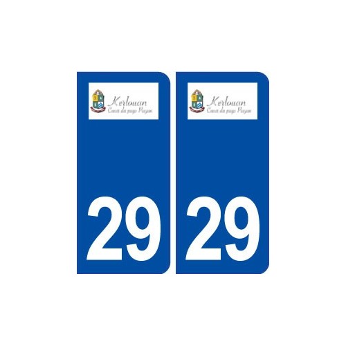 29 Kerlouan logo autocollant plaque immatriculation stickers ville