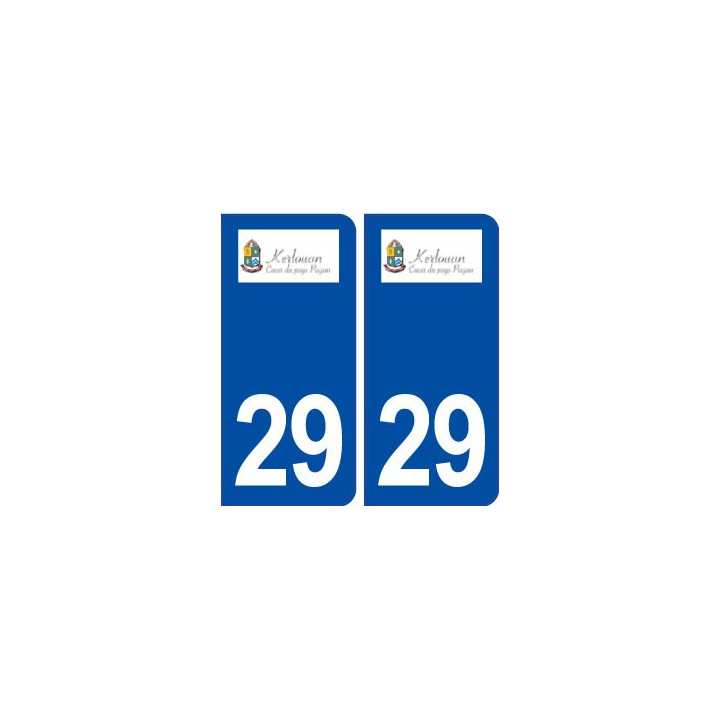 29 Kerlouan logo autocollant plaque immatriculation stickers ville