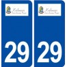 29 Kerlouan logo autocollant plaque immatriculation stickers ville