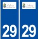29 Kerlouan logo autocollant plaque immatriculation stickers ville