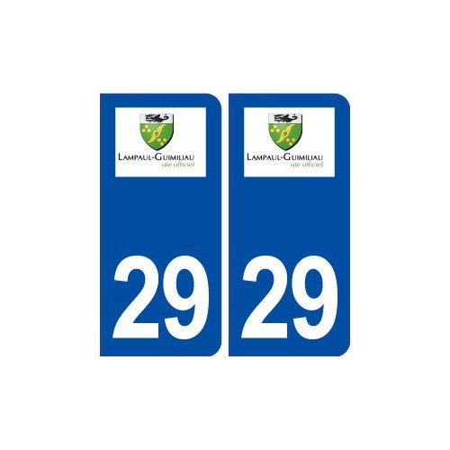 29 Lampaul-Guimiliau logo autocollant plaque immatriculation stickers ville