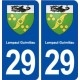 29 Lampaul-Guimiliau blason autocollant plaque immatriculation stickers ville