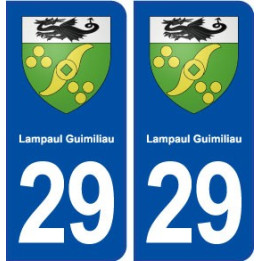 29 Lampaul-Guimiliau blason autocollant plaque immatriculation stickers ville