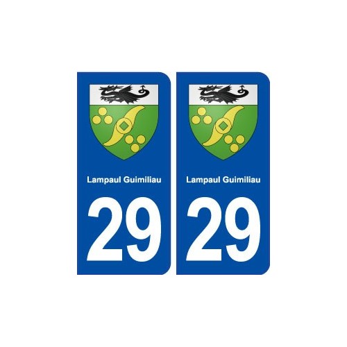 29 Lampaul-Guimiliau blason autocollant plaque immatriculation stickers ville