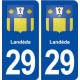 29 Landéda blason autocollant plaque immatriculation stickers ville