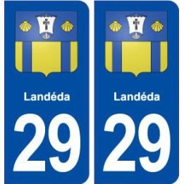29 Landéda blason autocollant plaque immatriculation stickers ville