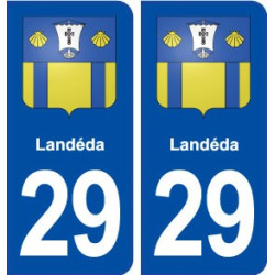 29 Landéda blason autocollant plaque immatriculation stickers ville