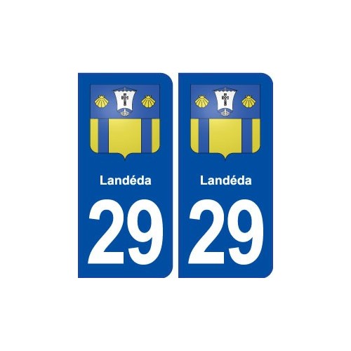 29 Landéda blason autocollant plaque immatriculation stickers ville
