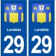 29 Landéda blason autocollant plaque immatriculation stickers ville