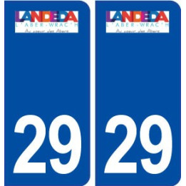 29 Landéda logo autocollant plaque immatriculation stickers ville