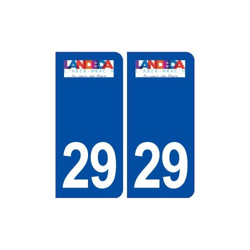 29 Landéda logo autocollant plaque immatriculation stickers ville
