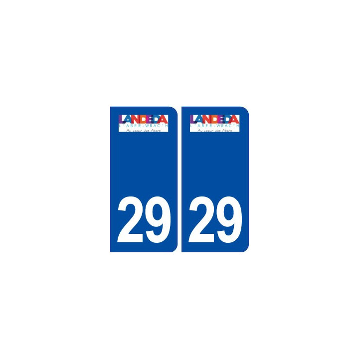 29 Landéda logo autocollant plaque immatriculation stickers ville
