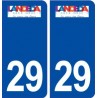 29 Landéda logo autocollant plaque immatriculation stickers ville