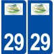 29 Lanmeur logo autocollant plaque immatriculation stickers ville