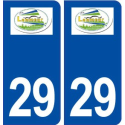 29 Lanmeur logo autocollant plaque immatriculation stickers ville