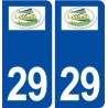 29 Lanmeur logo autocollant plaque immatriculation stickers ville