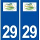 29 Lanmeur logo autocollant plaque immatriculation stickers ville