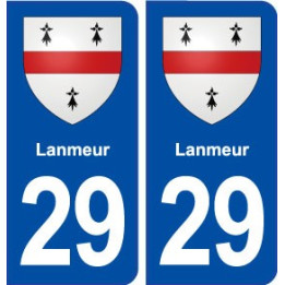 29 Lanmeur blason autocollant plaque immatriculation stickers ville
