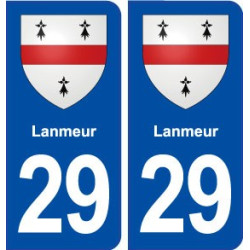 29 Lanmeur blason autocollant plaque immatriculation stickers ville