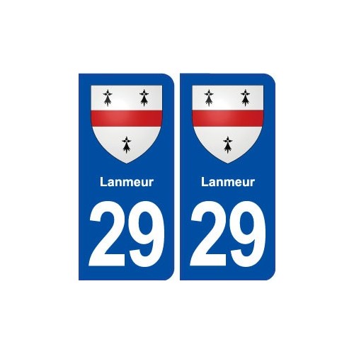 29 Lanmeur blason autocollant plaque immatriculation stickers ville