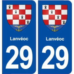 29 Lanvéoc blason autocollant plaque immatriculation stickers ville