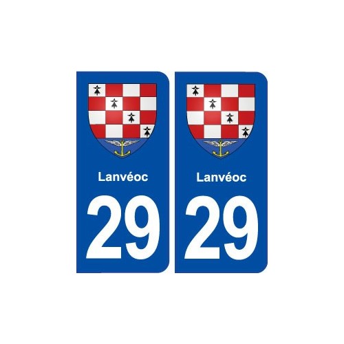 29 Lanvéoc blason autocollant plaque immatriculation stickers ville