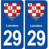 29 Lanvéoc blason autocollant plaque immatriculation stickers ville