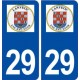 29 Lanvéoc logo autocollant plaque immatriculation stickers ville