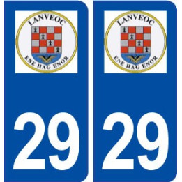 29 Lanvéoc logo autocollant plaque immatriculation stickers ville