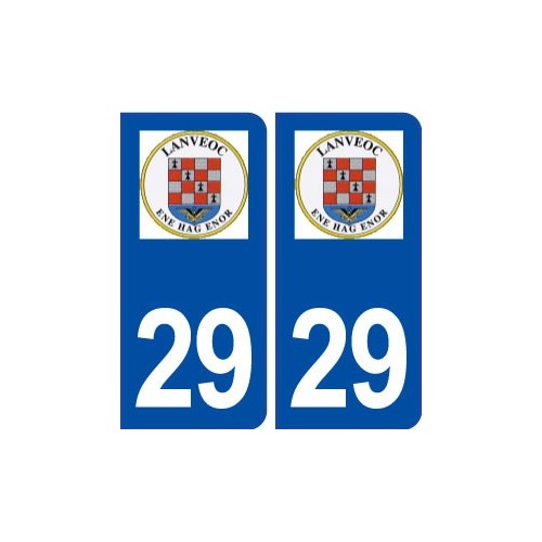 29 Lanvéoc logo autocollant plaque immatriculation stickers ville