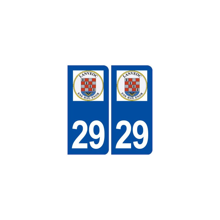 29 Lanvéoc logo autocollant plaque immatriculation stickers ville