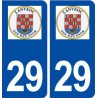 29 Lanvéoc logo autocollant plaque immatriculation stickers ville