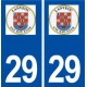 29 Lanvéoc logo autocollant plaque immatriculation stickers ville
