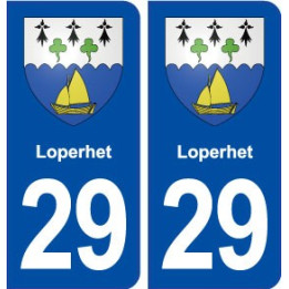 29 Loperhet blason autocollant plaque immatriculation stickers ville
