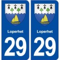 29 Loperhet blason autocollant plaque immatriculation stickers ville