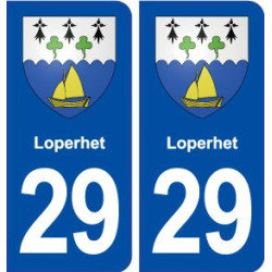 29 Loperhet blason autocollant plaque immatriculation stickers ville