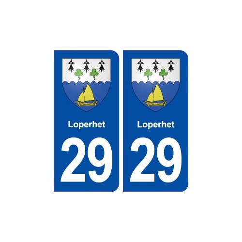 29 Loperhet blason autocollant plaque immatriculation stickers ville