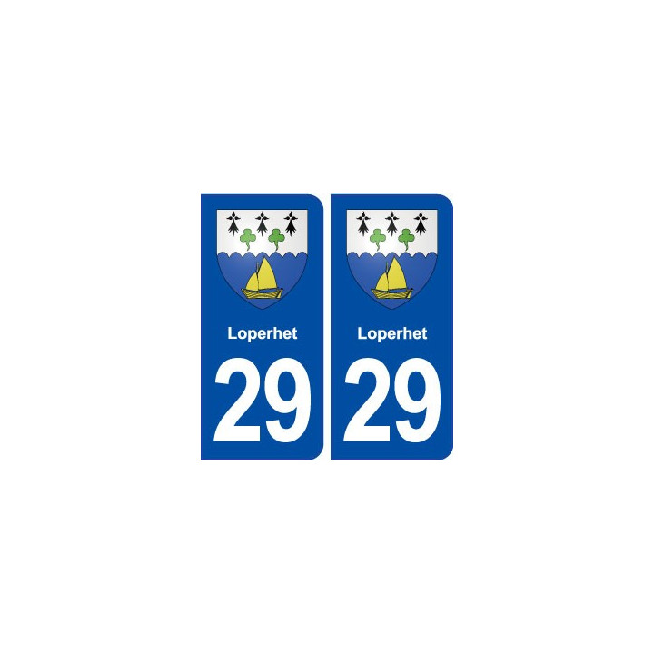 29 Loperhet blason autocollant plaque immatriculation stickers ville