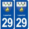 29 Loperhet blason autocollant plaque immatriculation stickers ville