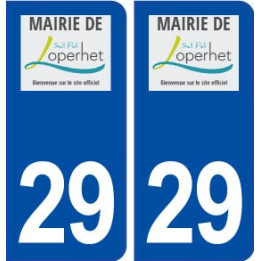 29 Loperhet logo autocollant plaque immatriculation stickers ville