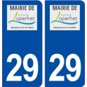 29 Loperhet logo autocollant plaque immatriculation stickers ville