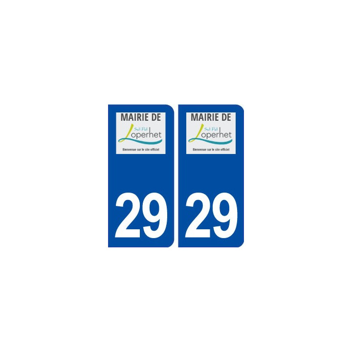 29 Loperhet logo autocollant plaque immatriculation stickers ville