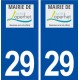 29 Loperhet logo autocollant plaque immatriculation stickers ville