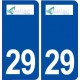 29 Mellac logo autocollant plaque immatriculation stickers ville