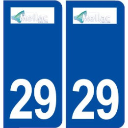 29 Mellac logo autocollant plaque immatriculation stickers ville