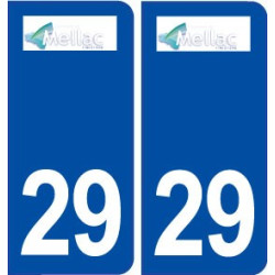 29 Mellac logo autocollant plaque immatriculation stickers ville