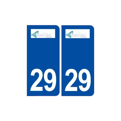 29 Mellac logo autocollant plaque immatriculation stickers ville