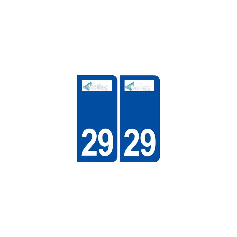 29 Mellac logo autocollant plaque immatriculation stickers ville